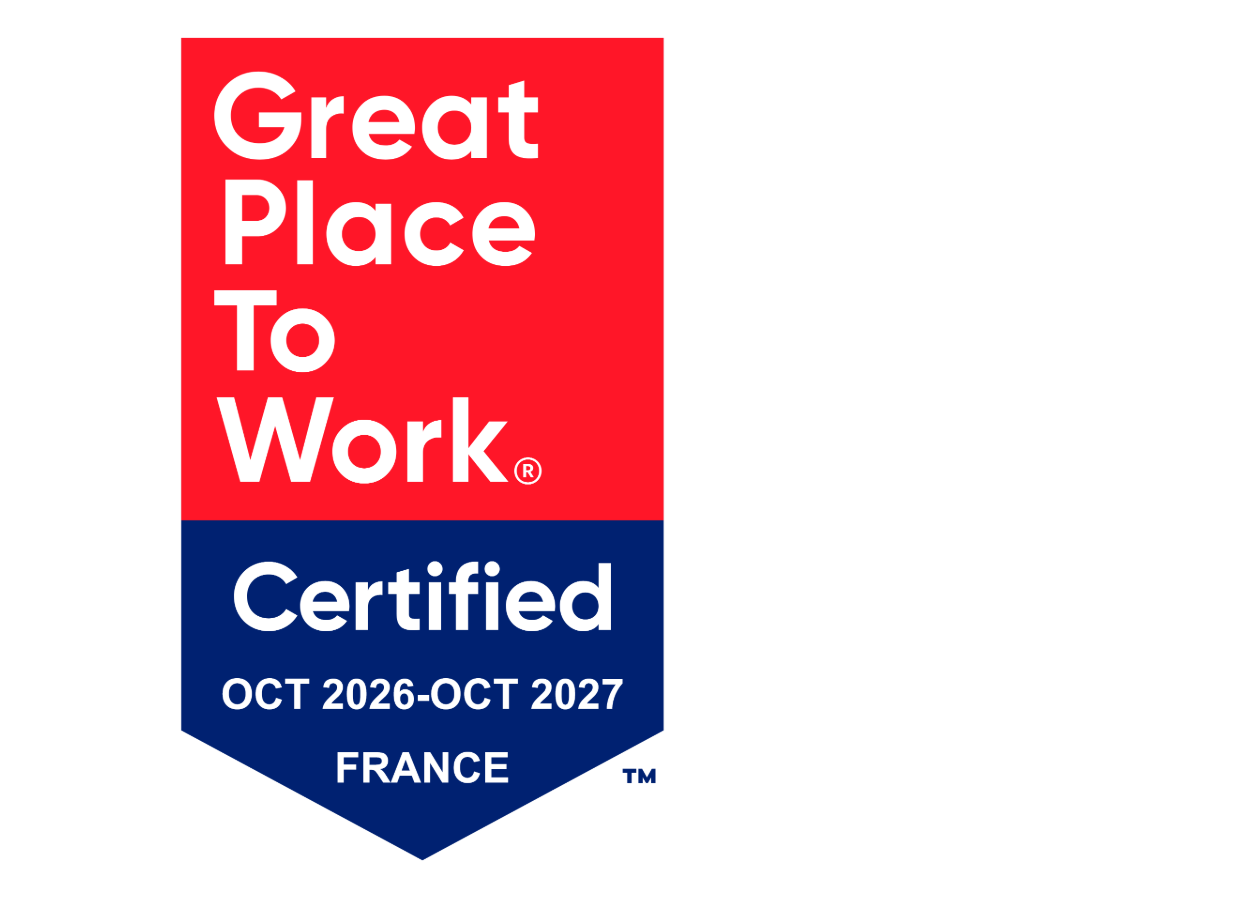 Zertifizierungslogo „Great Place To Work – Certifiée Oktober 2025 bis Oktober 2026, Frankreich"