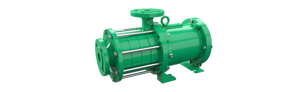 Pompes à accouplement magnétique Pompe centrifuge horizontale verte avec raccordements à brides et arbres en acier inoxydable pour le secteur de l'énergie