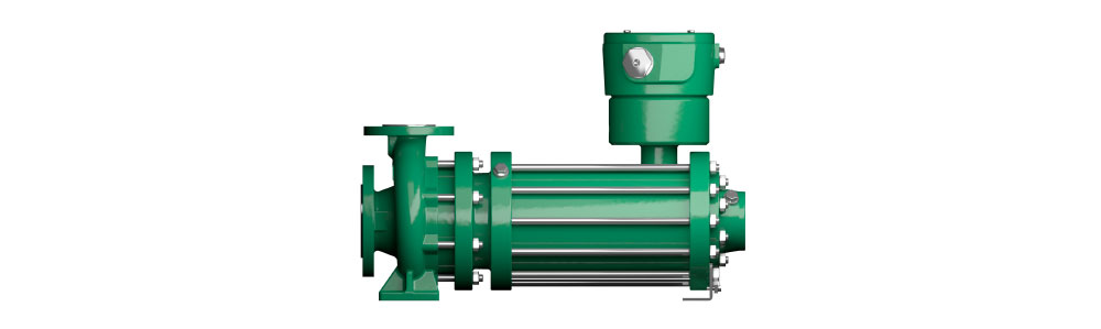 Type CN Pompe à rotor noyé « Green » avec protection contre les explosions, de forme de construction horizontale, avec raccordement à bride et corps de pression de compensation de pression